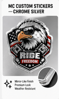 LUMAKORA Chrome Silver Custom Stickers