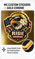LUMAKORA Gold Chrome Custom Stickers
