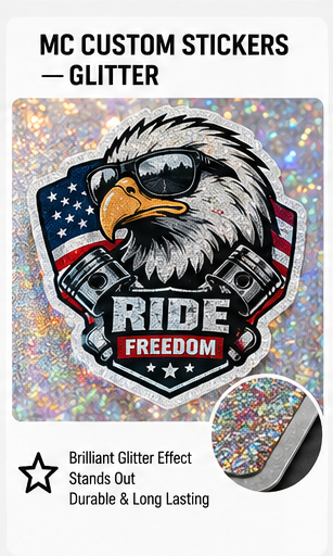LUMAKORA Glitter Custom Stickers